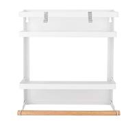 Mtlavishness Hoehold Estante de Refrigerador con Imán Plegable Multifuncional Estante de Almacenamiento Colgante con Diseño de Succión Magnética para Cocina Baño Balcón Blanco (Blanco)