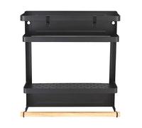 Mtlavishness Hoehold Estante de Refrigerador con Imán Plegable Multifuncional Estante de Almacenamiento Colgante con Diseño de Succión Magnética para Cocina Baño Balcón Blanco (Negro)