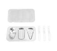 Mtlavishness Ice Cream Silver con tapa Ice Pop Acero inoxidable 3 cavidades con palo Reutilizable Versátil Ice Pop Maker para cocina DIY Pop Mold DIY Pop Maker con bricolaje