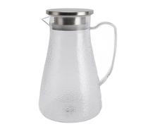 Mtlavishness Jarra acrílica de 1500 ml con tapa y asa Jarra transparente térmica para bebidas frías y calientes Limonada Leche Té helado Diario Hoehold Oficina e 2 (Estilo 4)