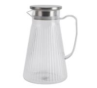 Mtlavishness Jarra acrílica de 1500 ml con tapa y asa Jarra transparente térmica para bebidas frías y calientes Limonada Leche Té helado Diario Hoehold Oficina e 2 (Estilo 1)