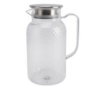 Mtlavishness Jarra acrílica de 1500 ml con tapa y asa Jarra transparente térmica para bebidas frías y calientes Limonada Leche Té helado Diario Hoehold Oficina e 2 (Estilo 3)