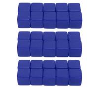 Mtlavishness Juego de 30 Dados en Blanco para Escribir de 16 mm, Cubos de Bricolaje de Seis Caras para enseñanza de matemáticas, educación, Dados de plástico Blanco para Aula, (Azul)