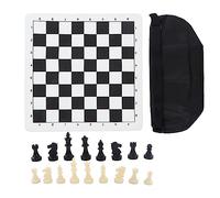 Mtlavishness Juego de Tablero de ajedrez portátil de Viaje Juego de Mesa de ajedrez para niños Adultos Principiantes con 32 Piezas de ajedrez de plástico PS Antideslizantes