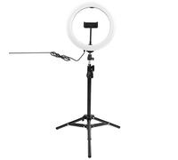 Mtlavishness - Kit de iluminación LED para anular (10 pulgadas, luz suave, ideal para transmisión en directo, fotografía en exteriores e interiores, con soporte ajustable