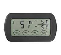 Mtlavishness LCD táctil higrotermógrafo higrómetro electrónico temperatura interior medidor de humedad detector ligero electrónico para proyectos electrónicos pruebas o