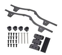 Mtlavishness LCG Carbon Fiber Chassis Kit RC Carbon Frame Girder with Low Center of Gravity Adjustment Wheelbase High Stability and Durable RC Chassis Frame Rails for Axial SCX10 (Negra)