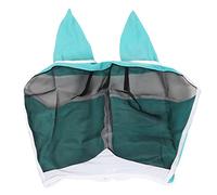 Mtlavishness Máscara de Malla para Moscas de Caballo con Orejas, protección elástica, máscara de Ojo de Caballo Transpirable Desmontable para Caballos, diseño de Malla Suave para (l)