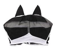 Mtlavishness Máscara de Malla para Moscas de Caballo con Orejas, protección elástica, máscara de Ojo de Caballo Transpirable Desmontable para Caballos, diseño de Malla Suave para (S)