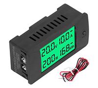 Mtlavishness Medidor de energía Pantalla digital LCD Indicador de corriente de voltaje Voltímetro DC 5-12V PZEM-025, Monitor de energía con luz de fondo verde y ángulo de visión