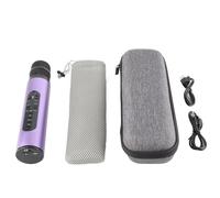 Mtlavishness Micrófono de Karaoke inalámbrico Bluetooth, Dispositivo ergonómico multipropósito para Fiestas, Autos, hogares y KTV al Aire Libre con Bluetooth V5.0, Compatible con (Violeta)