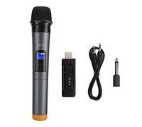 Mtlavishness Micrófono inalámbrico de mano con tecnología UHF para una fácil transferencia remota Karaoke Speech Altavoz para grabación Estudio Karaoke Profesor de radio Show en vivo Meet Hall Party