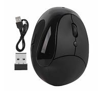 Mtlavishness Optical Vertical Mouse Third Generation Wireless Right Hand Ergonomic Grip Ideal for Gaming and Office Use 2.4Ghz Wireless 3 Level dpi 1600DPI Optical Resolution 6 (Black)