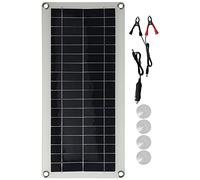 Mtlavishness Panel solar policristalino flexible de 20 W, cargador solar USB dual para lámpara de calle solar, batería de automóvil con salida de alta eficiencia y diseño portátil