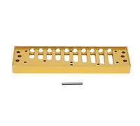 Mtlavishness Peine de armónica SP20, accesorio de aleación de aluminio dorado para los amantes de la música blues. Este peine de armónica está hecho de aleación de aluminio que ofrece peso ligero pero