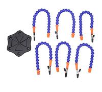 Mtlavishness Piezas de repuesto auxiliares de estación de soldadura de seis brazos de tercera mano para accesorio de modelo de drone RC Base de aleación de aluminio de alta