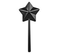 Mtlavishness Salero y coctelera Varita de plástico, lindo y práctico dispensador de sal en forma de pentagrama, negro, mágico, salero y coctelera, accesorio duradero y fácil de (Negra)