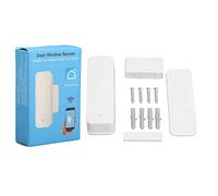 Mtlavishness Sensor de Ventana de Puerta, Alarma antirrobo para el hogar de Respuesta rápida con Almacenamiento de Datos y operación de Voz, Compatible con Asistente, Alerta LED