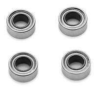 Mtlavishness SMR63ZZ Rodamiento de rodillos de bolas de una hilera de acero inoxidable, 4 piezas Premium 3 mm de diámetro, 6 mm de diámetro exterior, 2,5 mm de espesor,