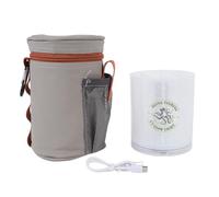 Mtlavishness Squid Jig Fill Light Bolsa de Pesca con luz Brillante, Puerto de alimentación Hembra Tipo C para una fácil Carga, Mejora la Visibilidad del Cebo para la Pesca Diurna (Gris)