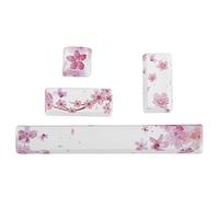 Mtlavishness Teclas de Teclado Tecla de Barra espaciadora 12 × 4 × 2 Teclas de patrón Sakura Tecla Espacial Keyenter Keynumpad Tecla Enter para Teclado mecánico 4 Piezas, Tecla de