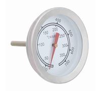 Mtlavishness Termómetro de barbacoa de acero inoxidable 100 700 Fahrenheit esfera analógica doble escala para horno ahumador de parrilla