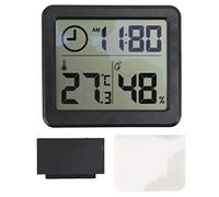 Mtlavishness Termómetro digital higrómetro de alta precisión cuatro monitoreo estomático probador de humedad de temperatura con pantalla de 3,2 pulgadas (Negra)
