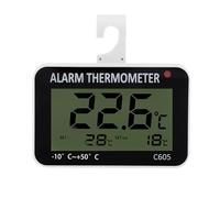 Mtlavishness Termómetro digital para refrigerador, congelador, refrigerador, LCD grande, con estante, alarma de temperatura alta y baja y conversión Celsius Fahrenheit