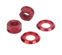 Mtlavishness Tuerca de Cubo M10xP1 0 Reemplazo de Tornillo de Tuerca de Cubo de Rueda de aleación de Aluminio para Bicicleta de piñón Fijo Bicicleta de montaña Bicicleta de (Roja)