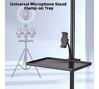 Mtlavishness Universal Microphone Stand Clamp On Tray Ideal For Sound Card Storage And Live Streaming Activities With 270 By 205mm Size Suitable For Placing Sound Card Headphone