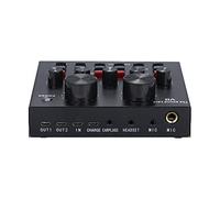 Mtlavishness V8 Multifunctional Live Sound Card Intelligent Volume Adjustable Audio Mixer Sound Card Ideal for Computer PC Live Sound with Microphone Premium All Aluminum Material