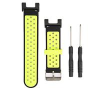 Mtlavishness Vented Pin Buckle Silicone Watchband with Screwdriver for Amazfit TRex and TRex Pro Watches Fashionable Charming Design Suitable for Everyday Wear Lightweight (Black-Green)