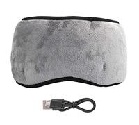 Mtlavishness Wireless Bluetooth 5.0 Intelligent Sleeping Music Headphone Eyeshade Comfortable Breathable Shading Help Sleep Travel Use Black Grey Cotton Material 103g 2.4026GHz (Gray)