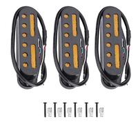 MTLAVISHSHI como un puente medio de la bobina de una sola bobina SSS Pickup resistente para la guitarra de estilo ST Reemplace la camioneta original o la guitarra eléctrica de (Negro)