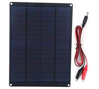MTLAVISHY 10W Monocrystalline Silicon Panel Solar Kit Potencia portátil para automóvil y teléfono ideal para acampar de senderismo al aire libre y viajar con sobrecarga y revertir
