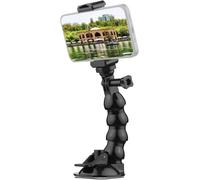 MTLAVISHY 16 cm 6.3in Monte de Taza de succión Flexible para teléfonos Inteligentes y cámara Deportiva 360 Grados rotados con un Conector de Tornillo de 1 4 Pulgadas estándar