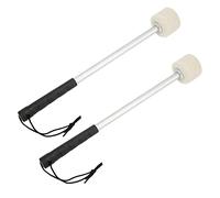 Mtlavishy 2 piezas mazos de percusión Compact Portable liviano e instrumentos prácticos profesionales duraderos para bomberos y tambores de marcha con manija de barra de metal y
