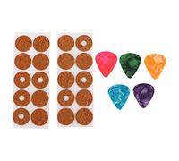 Mtlavishy 20pcs agarre corcho y 5 piezas de guitarra 0.71 mm Seleccionas Excelente material de corcho Supuesto suave y duradero Absoluble ultra delgada no deslizamiento para la