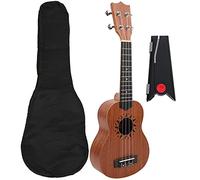 MtlaVishy 21in Ukulele 4 String Sapele Wood Professional Concert Instrument for Beginners Kids Adultos con soporte plegable portátil