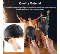 Mtlavishy 25 cm Maracas Sand Hammer Percussion Instrumentos musicales Manijas de madera Durable Capacitación de plástico Cuerte Claro Clear Fácil de reproducir para s en vivo