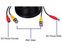MtlaVishy 32ft BNC DC Video Video Power Siamese Cable ideal para CCTV Camera DVR Múltiple Uso de uso y reproducción de instalación fácil de cobre duradero Hecho (Mtlavisnesszkmgt8-s297)