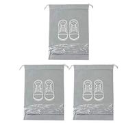 Mtlavishy 3pcs zapatos de tela no tejidos bolsas de almacenamiento transpirables ligeros y para viajes en casa y reubicación l tamaño con impresión (No hay problema con la impresión de zapato de tela)