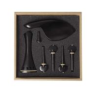 Mtlavishy 4/4 Piezas de accesorios de violín Hecho de ébano de alto grado con modelado clásico y superficie de suelo fina para violinistas y amantes del violín con habilidades de