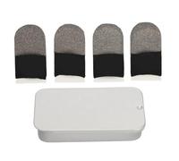 MTLAVISHY 4pcs mangas de dedos de juego resistentes a los dedos resistentes a los dedos móviles y resistentes a los dedos con caja de hierro para todos los dispositivos con