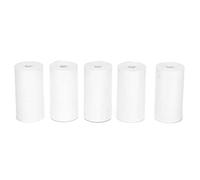 Mtlavishy 5 Rollos Papel de impresión térmica 57x30 mm Clear Suave a Prueba de Polvo pequeño recibo Termal de recibo liviano
