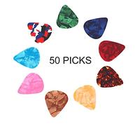 MTLAVISHY 50 PCS Celluloid Guitar Sicks Fuerte y duradero para varios usos de la guitarra popular con opciones de grosor de 0.46 mm y 0.7 mm (Thickness 0.46mm)