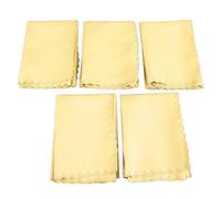 Mtlavishy 5pcs Piano limpieza Instrumentos musicales Musicales Pulido de tela para la guitarra Violín de bajo (Amarillo)