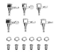 MtlaVishy 6 PCS 6R Cabezal de guitarra Cabezal de metal Derecho Cadena de ajuste de cuerda de guitarra acústica Construcción de metal premium Conta rápida Instalación fácil para
