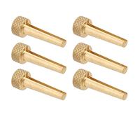 MtlaVishy 6pcs Pins de puente de cobre para guitarras acústicas sostenimiento y volumen mejoros dorados amarillo folk guitar estante piezas de rendimiento duraderas