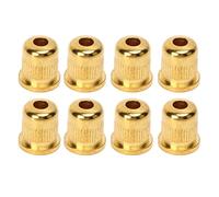 Mtlavishy 8 PCS Cadena de guitarra Ferrule de aleación compacto a través de la hebilla del cuerpo para un reemplazo excelente para todas las guitarras y bajos con apariencia (Oro)